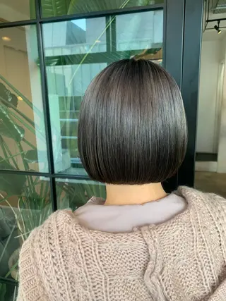ショート カラー ベージュカラー🌿 新潟駅/青木結月のヘアスタイル