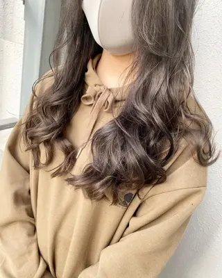 ロング カラー 後藤紗英/髪質改善 /オリーブベージュのヘアスタイル