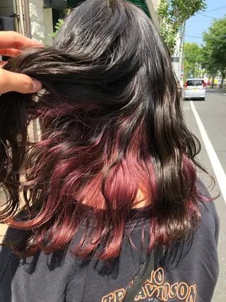 セミロング カラー 國次 夕貴のヘアスタイル