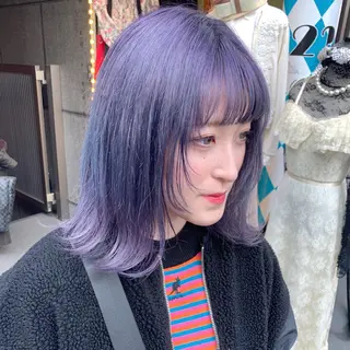 ミディアム カラー ピンクベージュ/新潟 万代/高橋桃葉🍑のヘアスタイル