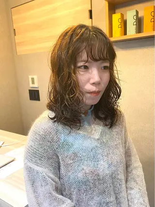 ミディアム パーマ nely所属・kouyo パーマ/ウルフカットのヘアスタイル