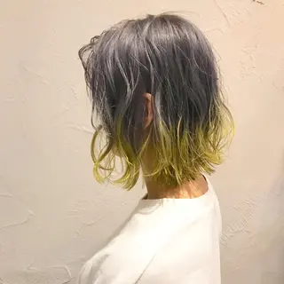 ミディアム カラー 藤井 貴美子のヘアスタイル