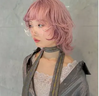 ショート カラー レイヤー×ブリーチ/ パーマ/ﾘｭｳﾄのヘアスタイル