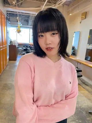 ミディアム カラー レイヤー／似合わせ TAKUYAのヘアスタイル