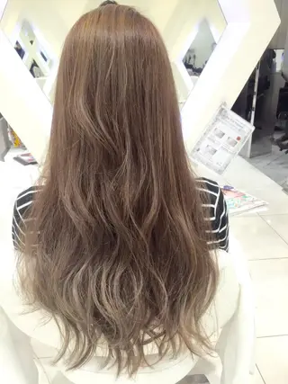 ミディアム セミロング ロング カラー ヘアアレンジ Rubik's 茶屋町原田のヘアスタイル