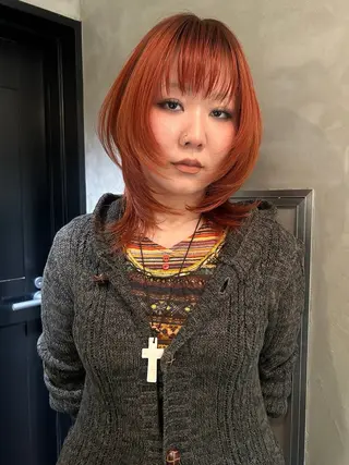 セミロング カラー デザイン/アレンジ ❤︎イシイレイのヘアスタイル