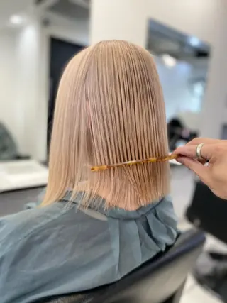 セミロング カラー opus 店長大和 レイヤー/赤み消しのヘアスタイル