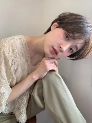 ショート 縮毛矯正/ショート/ レイヤー/畑中正敏のヘアスタイル