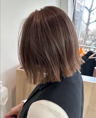 ミディアム ルネ所属・ショートヘア 縮毛矯正/福田梢のヘアスタイル