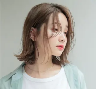 ミディアム カラー ケアカラー/縮毛矯正 /レイヤー/板垣光采のヘアスタイル