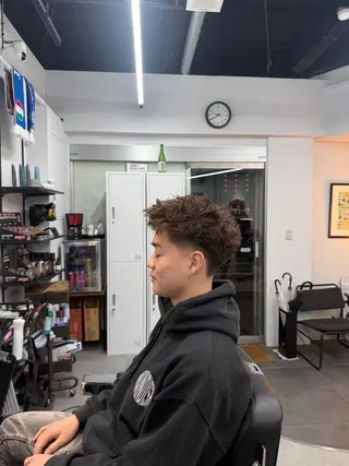 ショート パーマ メンズ thesmiths所属・ナカ レオナのヘアスタイル