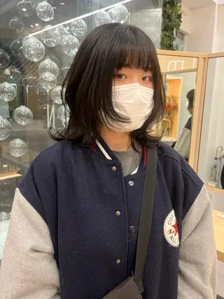 ミディアム 🟣niw SHUNNA🟣のヘアスタイル