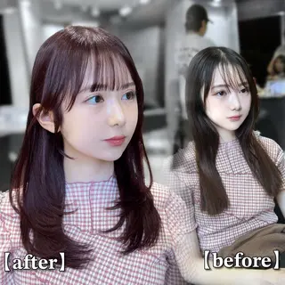 セミロング カラー 🏅韓国ヘア/新宿/ レイヤー/KSukeのヘアスタイル