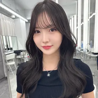 ロング 韓国顔まわり/前髪 /レイヤー/いつきのヘアスタイル
