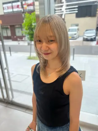 ミディアム カラー 吉沢遣人/レイヤー 艶カラー/パーマのヘアスタイル