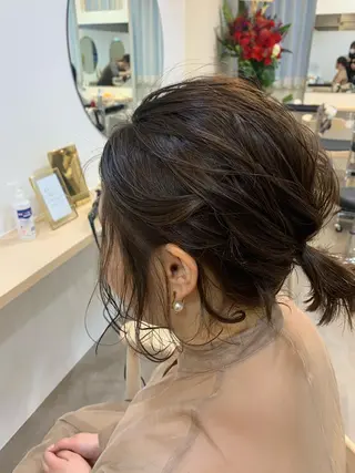 ミディアム ヘアアレンジ 佐藤 永夏のヘアスタイル