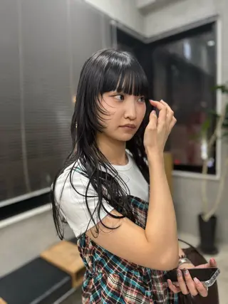 ロング カラー tetohair ありもとみゆのヘアスタイル