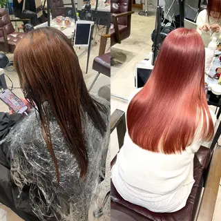 セミロング カラー youres hair 新宿3丁目店所属・🍫ハイトーン✖︎ 髪質改善🍫柴田のヘアスタイル