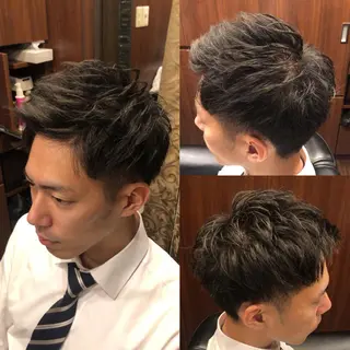 ミディアム ヘアアレンジ メンズ 根岸 智哉のヘアスタイル