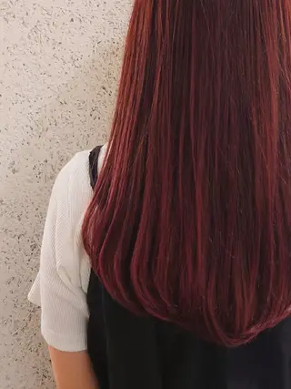 ロング ヘアアレンジ カラー かわい ゆうな 髪質改善/縮毛矯正のヘアスタイル