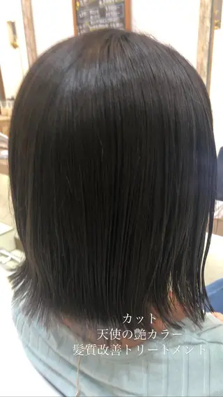 ショート カラー 艶質改善/縮毛矯正 ササキナツミのヘアスタイル