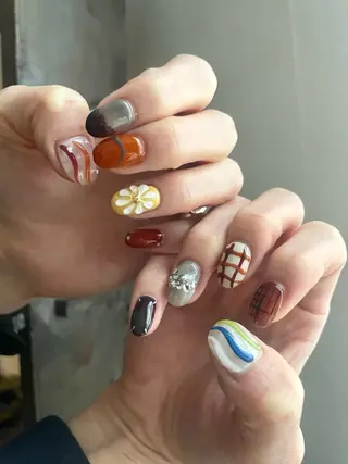 ネイル 甲府市徳行 🧸prunelleのネイルデザイン