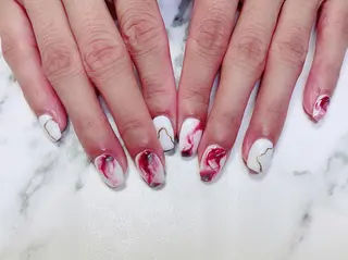 ロング カラー ネイル Q Free nailsのネイルデザイン