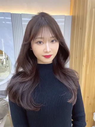 ロング 顔周り/透明感カラー /韓国ヘア/TAKUのヘアスタイル