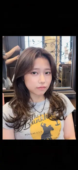 ロング カラー 町田/レイヤーカット ハッシュカット/八木のヘアスタイル