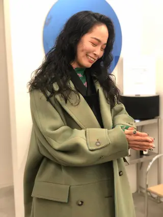 ロング パーマ KEPKA ヤマグチ 天神 今泉のヘアスタイル