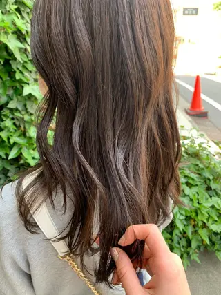 セミロング カラー 似合わせカラー🫶 小川千波のヘアスタイル