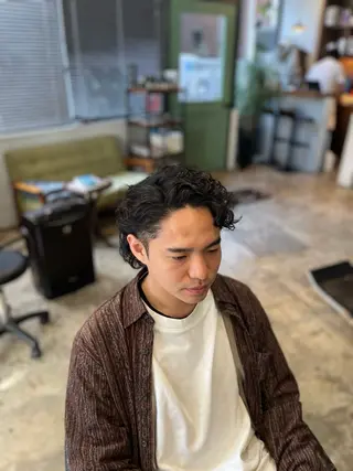 セミロング パーマ メンズ メンズ美容室HIGE barber shop所属・中川 響揮のヘアスタイル