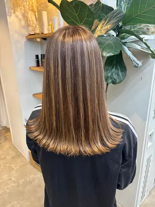 セミロング カラー 🌼ハイライト透明感 🌼maiのヘアスタイル