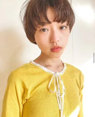 ショート ブリーチカラー🎀 韓国風/寺門美優のヘアスタイル