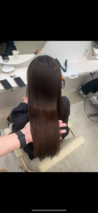 ロング 髪質改善/縮毛矯正 梅田茶屋町/西尾祐作のヘアスタイル