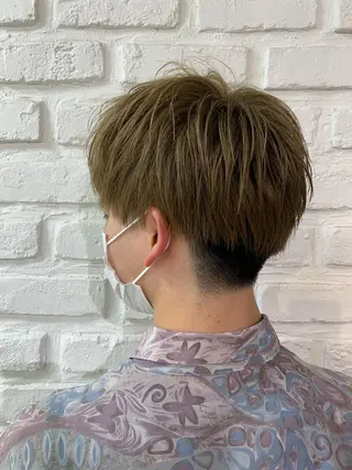 ショート カラー メンズ 【センターパート/ マッシュ】ryokaのヘアスタイル