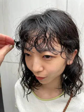 ミディアム カラー パーマ ヘアアレンジ メンズ キッズ ネイル マツエク・マツパ tatsumi/ボブ ウルフ/レイヤーのヘアスタイル