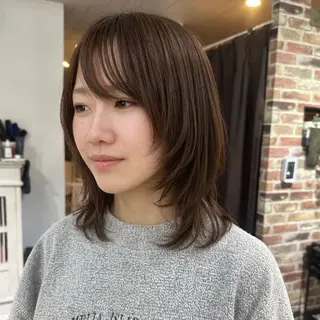 ミディアム カラー 艶髪/レイヤー 💖心斎橋/Sakiのヘアスタイル