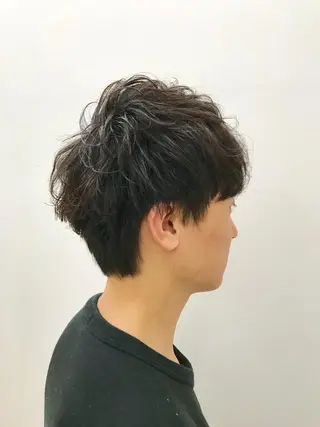 パーマ メンズ ブリーチカラー/ 岩破瑞希のヘアスタイル