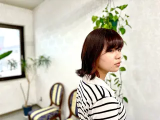 ミディアム カラー 似合わせ小顔カット 🌟神谷 ヨシタカのヘアスタイル