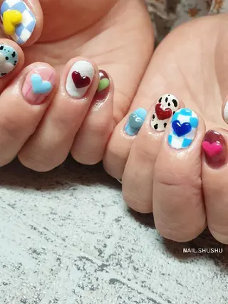 ネイル 3dパーツ/流行り 👧shushu❤️のネイルデザイン