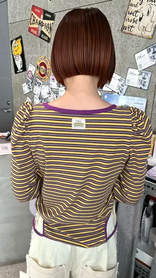 ショート ボブ/ショートボブ/ 岡山駅/別曽遥也のヘアスタイル