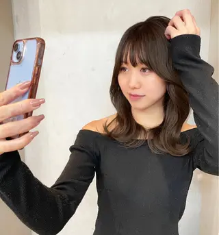 ミディアム 韓国ヘア🤍🇰🇷 ‪🫶🏻吉満のヘアスタイル