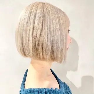 ショート カラー 🤍髪質改善➕透明感 カラー🤍川上葵のヘアスタイル