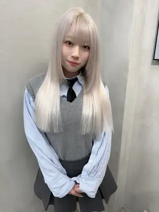 カラー エフェクトブリーチ /ウルフ/クワさんのヘアスタイル