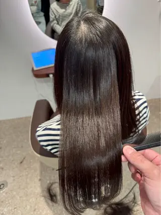 ロング 髪質改善✨縮毛矯正 ✨モデル様募集🔥のヘアスタイル