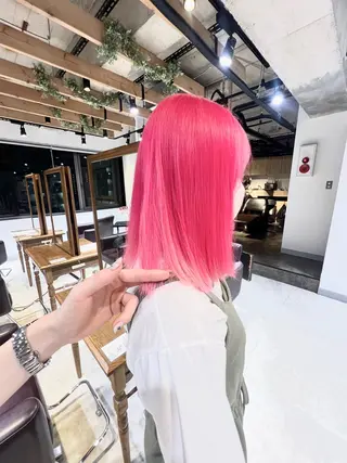 ミディアム カラー 池田 藍蓮のヘアスタイル