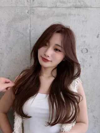 ロング カラー KURO/韓国ヘア /レイヤーカットのヘアスタイル