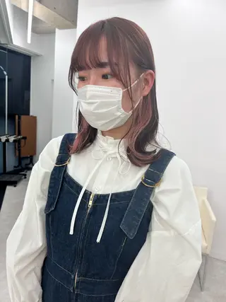 セミロング カラー レイヤーカット×艶髪 /Ayanaのヘアスタイル