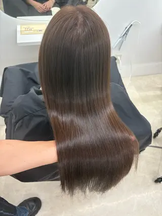 ロング カラー 新宿/韓国ヘア/ 髪質改善ストレートのヘアスタイル